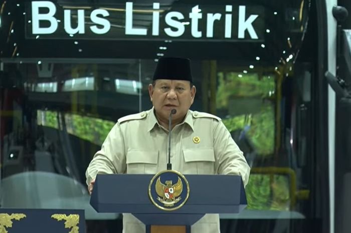 Pidato Presiden Prabowo Subianto saat peresmian pabrik bus dan truk listrik VKTR di Magelang, Jawa Tengah, (9/4/26)
